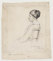 KT 2332
<br/>
Portret van de schilderes Ans van de Berg zittend en profil
<br/>
<em>Woutersen van Doesburgh, Elsa Louisa Hannelina (1875-1957)</em>